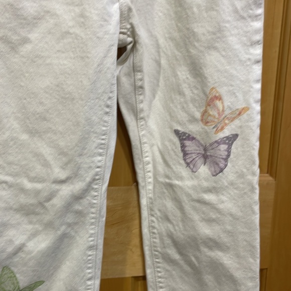 Levi’s cream jeans butterflies w24 L28 - Picture 3 of 16